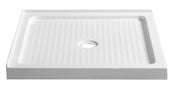 Anzzi Valley Base Series 38 in. L x 38 in. W Corner Shower Pan Base with Center Drain in Glossy White Marine Acrylic