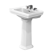 TOTO LPT532.8N#01 Promenade 24" x 19-1/4" Rectangular Pedestal Bathroom Sink for 8 inch Center Faucets, Cotton White - view 5