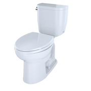 TOTO CST244EF#01 Entrada Two-Piece Elongated 1.28 GPF Universal Height Toilet, Cotton White - view 3
