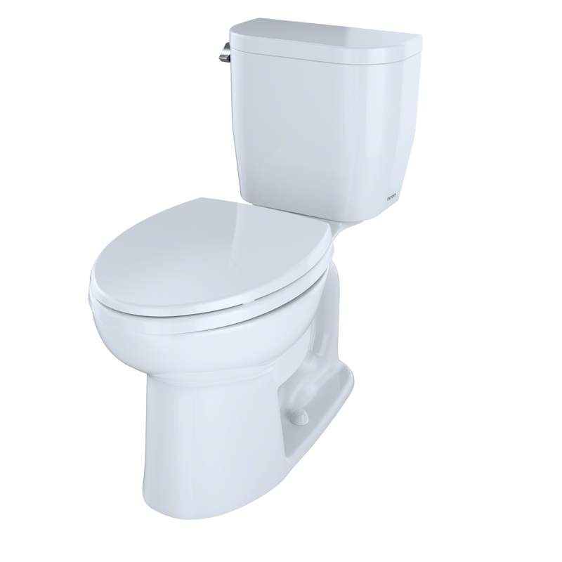 TOTO CST244EF#01 Entrada Two-Piece Elongated 1.28 GPF Universal Height Toilet, Cotton White - view 3