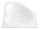Atlantis Whirlpool 6060SAR Sublime 60 in. x 60 in. Corner Air Jetted Bathtub with Center Drain in White