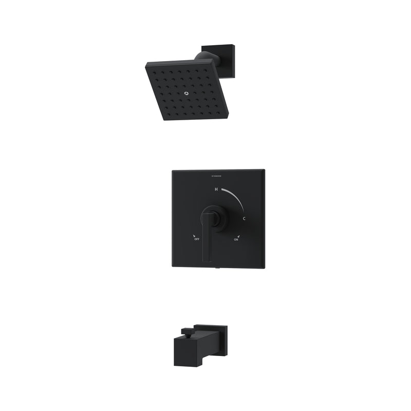 Symmons 3692MB15TRM Duro Single Handle Tub and Shower Trim, Matte Black