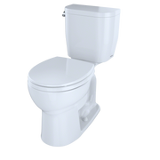 TOTO CST243EF#01 Entrada Two-Piece Round 1.28 GPF Universal Height Toilet, Cotton White - view 3