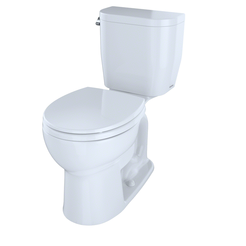 TOTO CST243EF#01 Entrada Two-Piece Round 1.28 GPF Universal Height Toilet, Cotton White - view 3