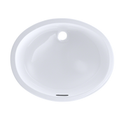 TOTO LT597G#01 Dantesca Oval Undermount Bathroom Sink with CEFIONTECT, Cotton White - view 2