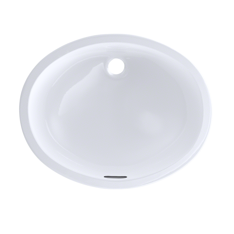 TOTO LT597G#01 Dantesca Oval Undermount Bathroom Sink with CEFIONTECT, Cotton White - view 2