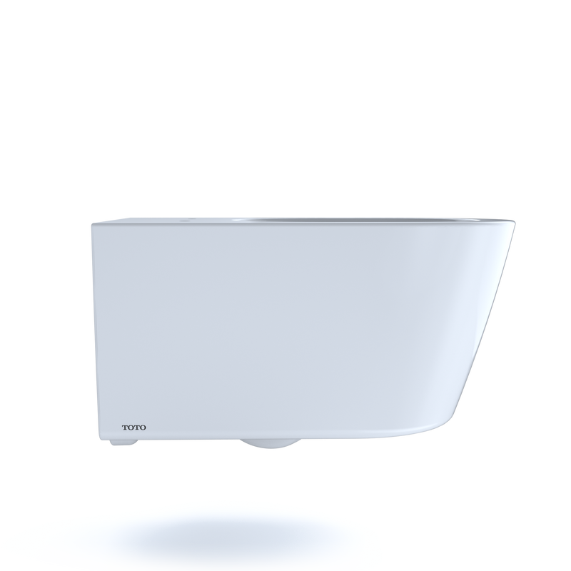 TOTO CT447CFG#01 RP Wall-Hung Contemporary D-Shape Dual Flush 1.28 and 0.9 GPF Toilet with CEFIONTECT, Cotton White - view 5