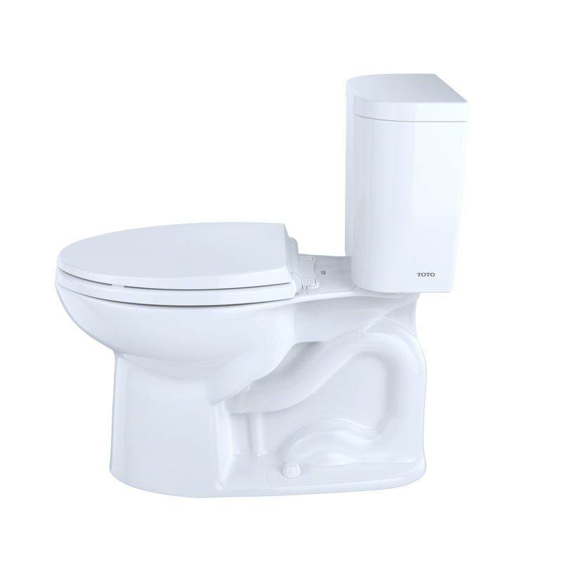 TOTO CST244EF#01 Entrada Two-Piece Elongated 1.28 GPF Universal Height Toilet, Cotton White - view 4