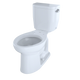 TOTO CST244EFR#01 Entrada Two-Piece Elongated 1.28 GPF Universal Height Toilet with Right-Hand Trip Lever, Cotton White