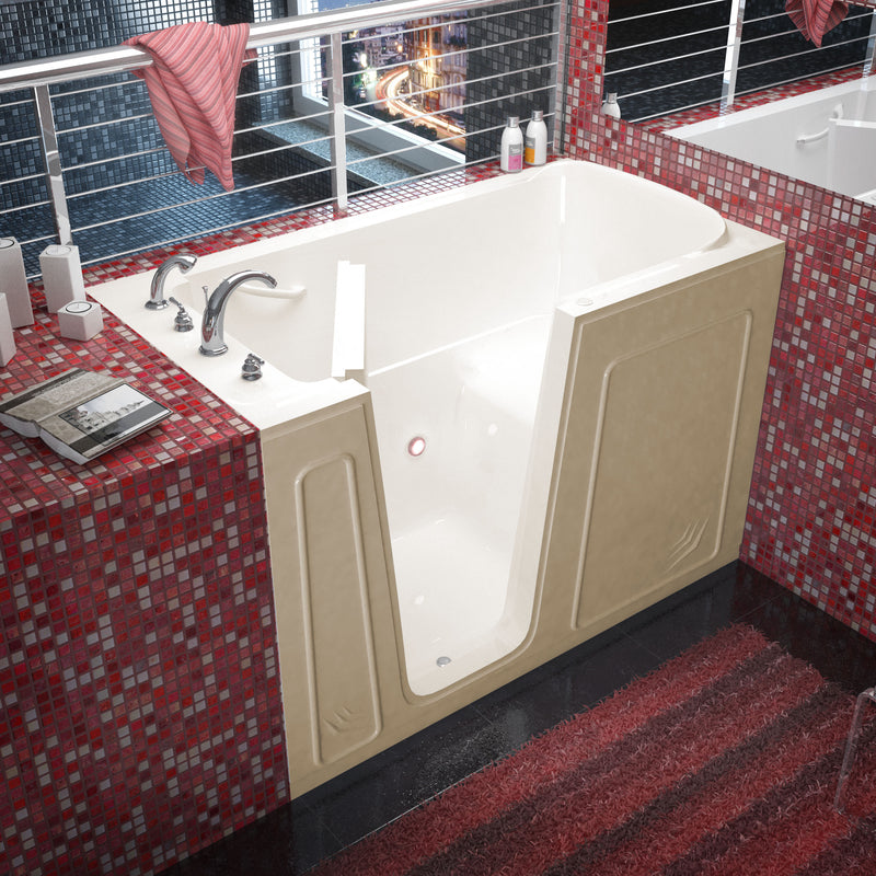 Meditub 3260LBS Walk-In 32 x 60 Left Drain Biscuit Soaking Walk-In Bathtub