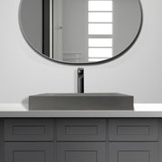 Templey Rectangular Cast Concrete Vessel Sink - Black