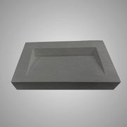 Templey Rectangular Cast Concrete Vessel Sink - Black