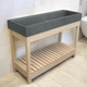 Thorold Rectangular Cast Concrete Vessel Sink - Speckled Dark Grey Sandstone