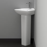 Timberon Vitreous China Corner Pedestal Sink