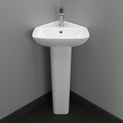 Timberon Vitreous China Corner Pedestal Sink