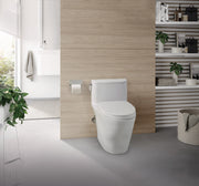 TOTO MS642124CEFG#12 Nexus One-Piece Elongated 1.28 GPF Universal Height Toilet with CEFIONTECT and SS124 SoftClose Seat, WASHLET+ Ready, Sedona Beige - view 3