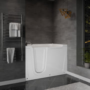 Meditub 3660LWD Collection 36 x 60 Left Side Drain Combination Jetted Bathtub in White with Powered Fast Drain lifestyle