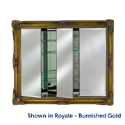 Afina Vanderbilt 51" W x 40" H Wood Framed Triple Door Medicine Cabinet