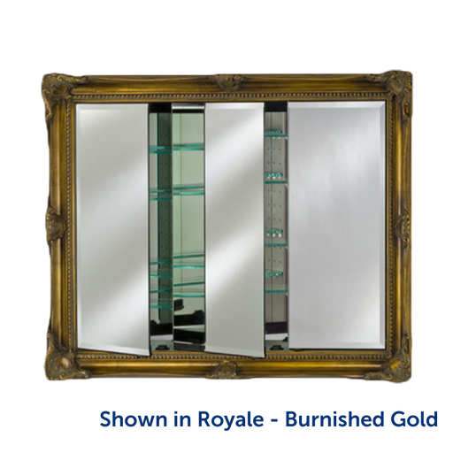 Afina Vanderbilt 51" W x 40" H Wood Framed Triple Door Medicine Cabinet