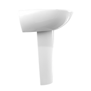 TOTO LPT241.8G#01 Supreme Oval Basin Pedestal Bathroom Sink with CEFIONTECT for 8 Inch Center Faucets, Cotton White - view 3