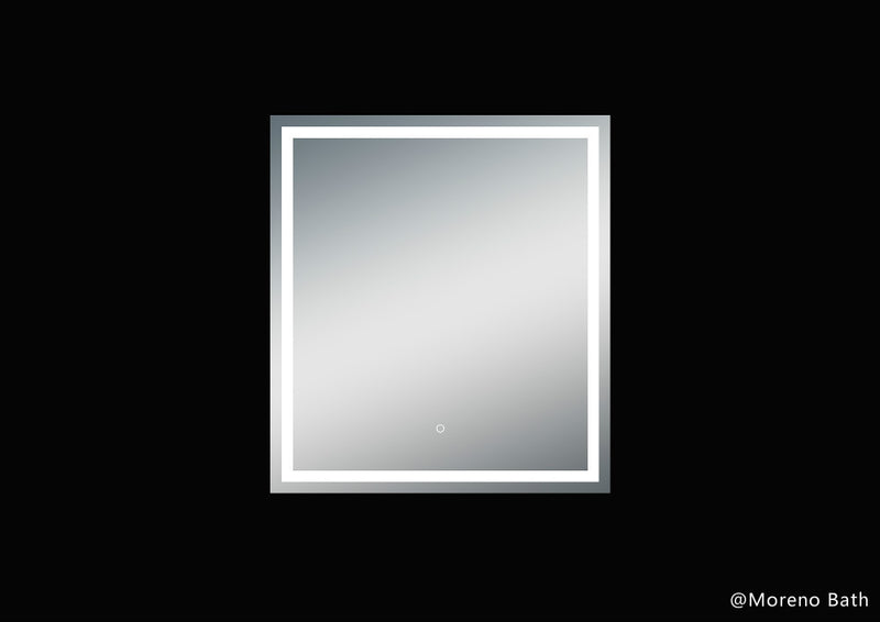 Moreno Bath MOA503 Twinkle 36" Polished Edge Frosted Panel LED Mirror for Bathroom Vanity