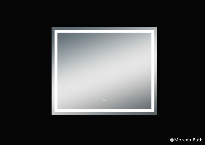 Moreno Bath MOA505 Twinkle 47" Polished Edge Frosted Panel LED Mirror for Bathroom Vanity