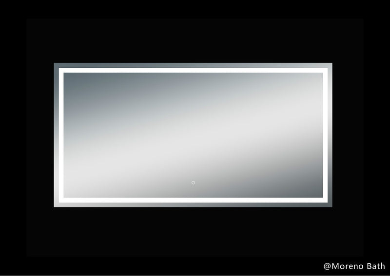 Moreno Bath MOA508 Twinkle 76" Polished Edge Frosted Panel LED Mirror