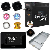 SteamSpa Black Series Generator Round Auto Drain - Gold
