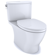 TOTO MS442124CUFG#01 Nexus 1G Two-Piece Elongated 1.0 GPF Universal Height Toilet with CEFIONTECT and SS124 SoftClose Seat, WASHLET+ Ready, Cotton White
