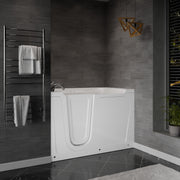 Meditub 3660LWH Collection 36 x 60 Whirlpool Jetted Bathtub with Left Drain in White with Powered Fast Drain lifestyle