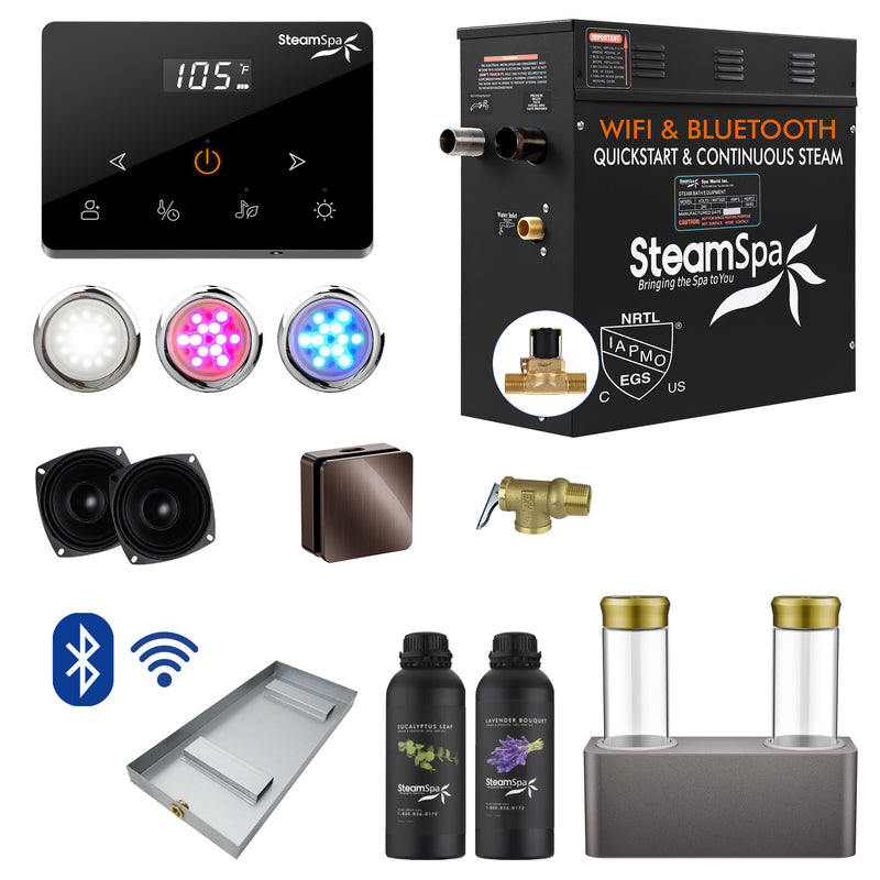 SteamSpa Black Series Generator Square Wireless Aroma Pump - Oil Rubbed Bronze