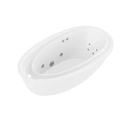 Anzzi Leni Series 71 in. x 38 in. Jetted Whirlpool 54 Gallon Capacity Freestanding Bathtub with Reversible Drain in White