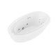 Anzzi Leni Series 71 in. x 38 in. Jetted Whirlpool 54 Gallon Capacity Freestanding Bathtub with Reversible Drain in White