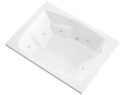 Atlantis Whirlpool 5472CWR Amethyst Series 72 in. x 54 in. Rectangular Whirlpool Bathtub with Right Drain and V-Style Back Jets in Glossy White