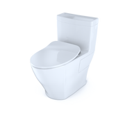 TOTO MS624234CEFG#01 Legato One-Piece Elongated 1.28 GPF Toilet with CEFIONTECT and SoftClose Seat, WASHLET+ Ready, Cotton White - view 3
