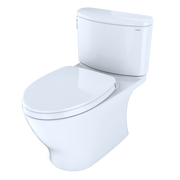 TOTO MS442124CEFG#01 Nexus Two-Piece Elongated 1.28 GPF Universal Height Toilet with CEFIONTECT and SS124 SoftClose Seat, WASHLET+ Ready, Cotton White - view 8