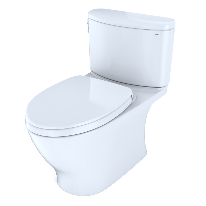 TOTO MS442124CEFG#01 Nexus Two-Piece Elongated 1.28 GPF Universal Height Toilet with CEFIONTECT and SS124 SoftClose Seat, WASHLET+ Ready, Cotton White - view 8