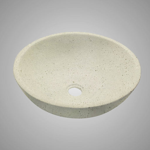 Umper Round Cast Concrete Vessel B-Grade Sink - Cream