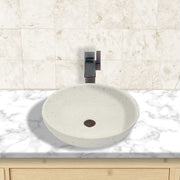 Uncher Round Cast Concrete Vessel Sink - Cream