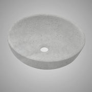 Uncher Round Cast Concrete Vessel Sink - Light Grey