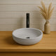 Uncher Round Cast Concrete Vessel Sink - Light Grey