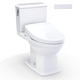 TOTO MW4943446CEMFG#01 WASHLET+ Connelly Two-Piece Elongated Dual Flush 1.28 and 0.9 GPF Toilet and WASHLET S5 Bidet Seat, Cotton White