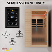 SaunaSpa SC-SS0022-2P 2-Person Indoor Infrared Cabin Sauna in Canadian Hemlock