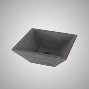 Uriah Square Cast Concrete Vessel Sink - Dusk Grey