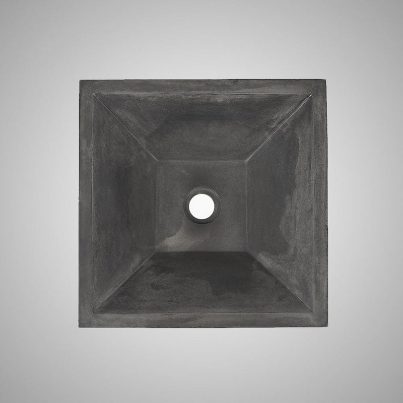 Uriah Square Cast Concrete Vessel Sink - Dusk Grey