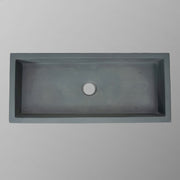 Urso Cast Concrete Rectangular Vessel Sink - Copper Green