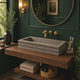 Urso Cast Concrete Rectangular Vessel Sink - Natural Concrete