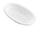 Atlantis Whirlpool 4270PWL Petite 42 x 70 Oval Whirlpool Jetted Bathtub with Left Drain in White