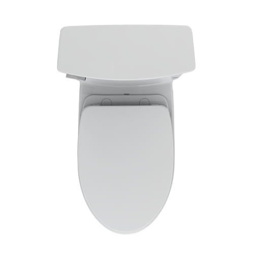 TOTO MS964124CEFG#01 Soirée One Piece Elongated 1.28 GPF Universal Height Skirted Toilet with CeFiONtect, Cotton White - view 2