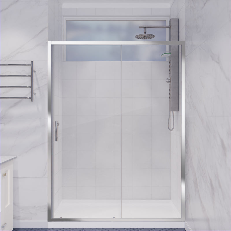 Anzzi SD-AZ052-01CH Halberd Series Sliding Framed Shower Door